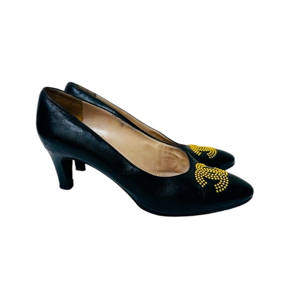 CHANEL VINTAGE CLASSIC LEATHER HEEL - Picture 3 of 7